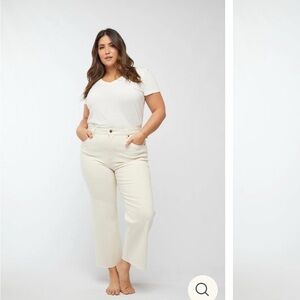 Oliver Logan Aberdeen High Rise Ecru Wide Leg Jeans Women’s Size 32